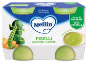 Mellin Puré de guisantes y zanahorias 2 x 130 g, a partir de 6 meses