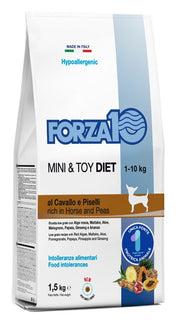 Forza10 Mini Toy Diet Croquetas de Caballo y Guisantes para Perros de Tamaño Pequeño Saco de 1,5 kg