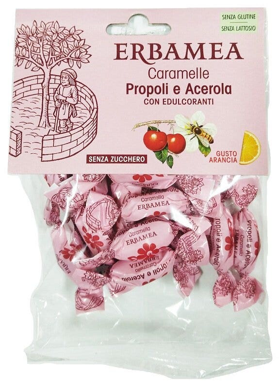 Erbamea Caramelle Propoli E Acerola Gusto Arancia 50g