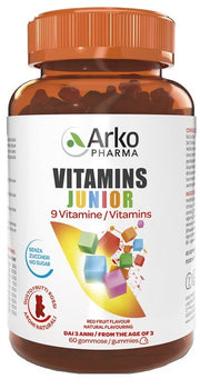 Vitamins Junior sin azúcares, sabor a frutos rojos, 60 gominolas