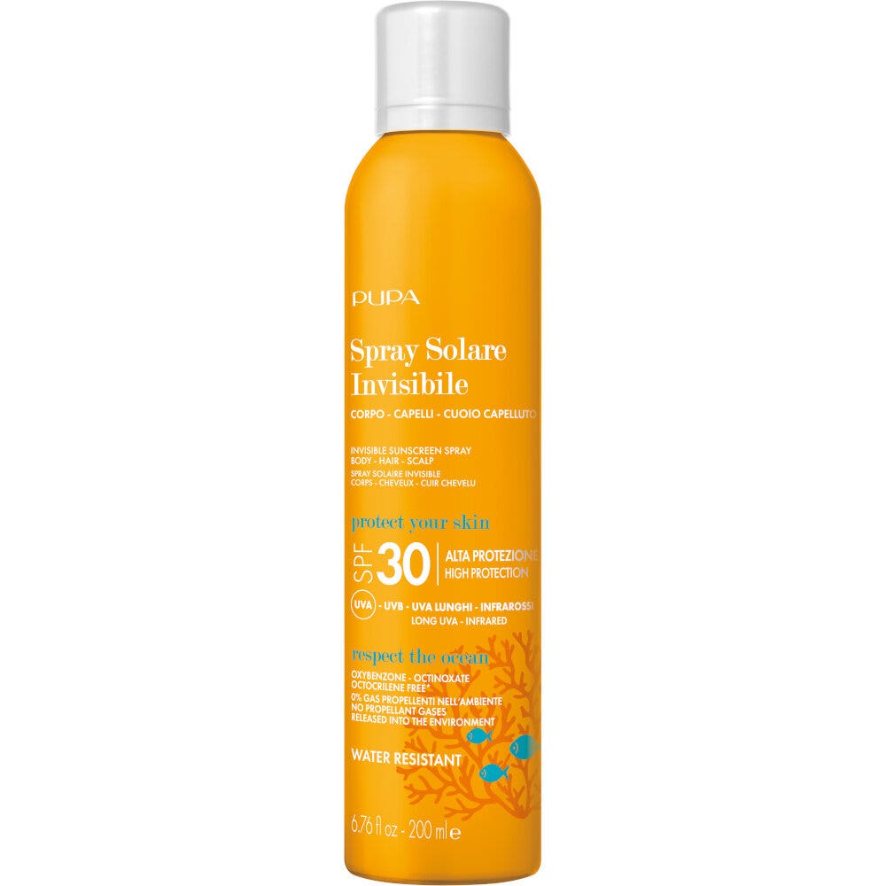 Pupa Spray solar invisible para cuerpo y cabello SPF 30, 200 ml
