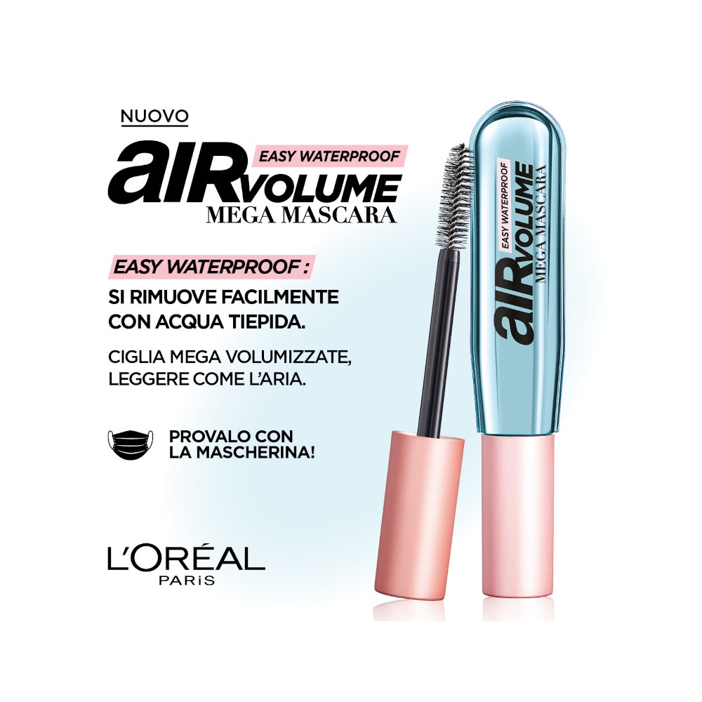L'Oréal Paris Air Mega Volume Mascara Waterproof Nero 7,9ml