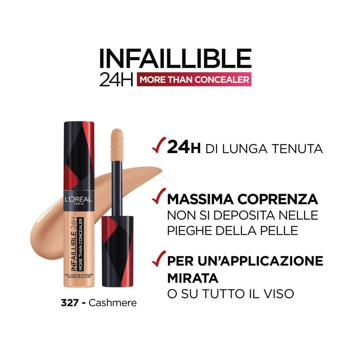 L'Oréal Paris Infaillible Corrector Líquido 327 Cashmere 1 Pieza-10