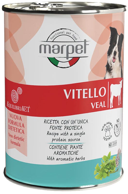 Marpet Aequilibriavet Dog Ternera Comida húmeda para perros adultos Lata de 400 g