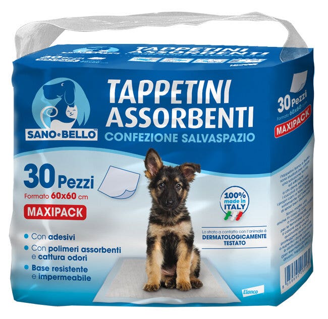 Elanco Sano & Bello Alfombrillas Absorbentes para Perros, 30 unidades, 60 x 60 cm