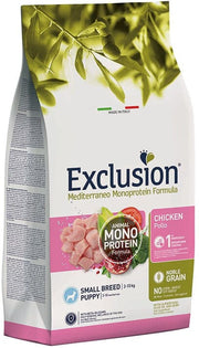 Dorado Exclusion Mediterraneo Monoprotein Noble Grain Puppy Razas Pequeñas Con Pollo Pienso Seco Para Perros 500g-1