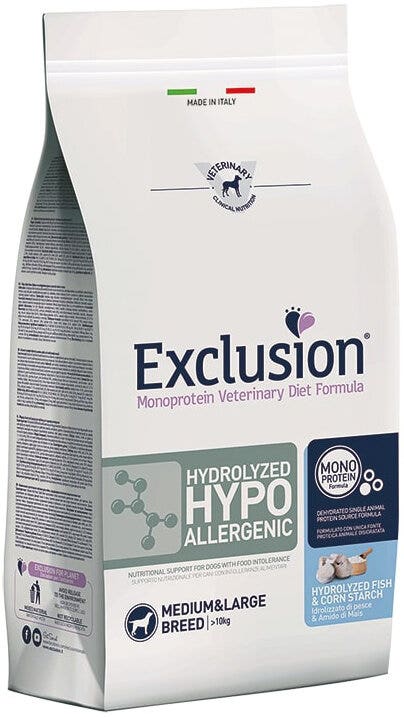 EXCLUSION MD HYD FI&CO M/L12KG - Cibo Secco per Cani