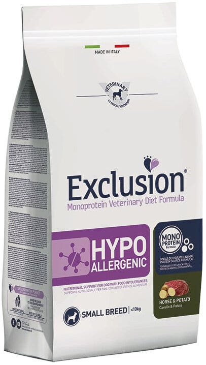 Dorado Exclusion Monoprotein Diet Hypoallergenic Small Breed Cavallo E Patate Cibo Secco Per Cani 2kg