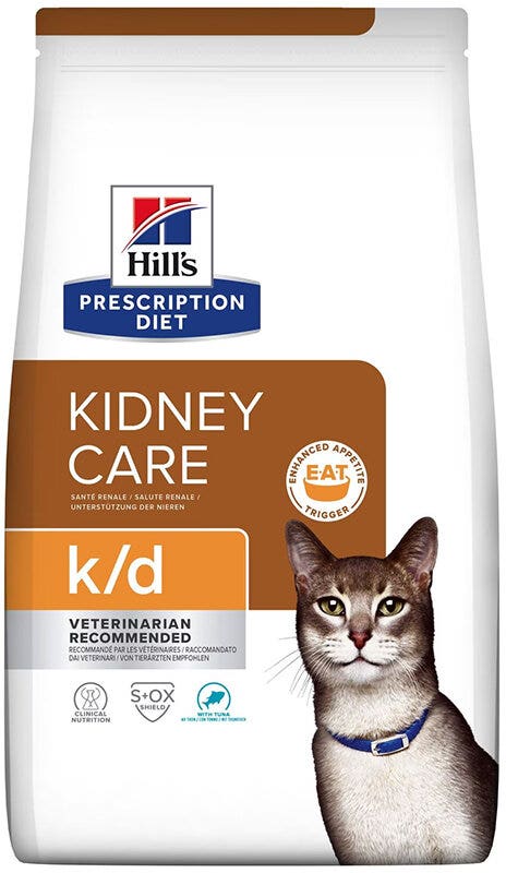 Hill's Prescription Diet K/D Kidney Care Con Atún Pienso Seco Para Gatos 1,5kg-1