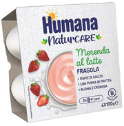 Humana Snack Leche Sabor Fresa 4x100g-1