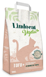 Lindocat Vegetal Lettiera Vegetale Agglomerante a Base di Tofu 15L