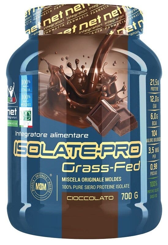 Net Integratori Isolate Pro Proteínas aisladas Sabor a chocolate 700 g