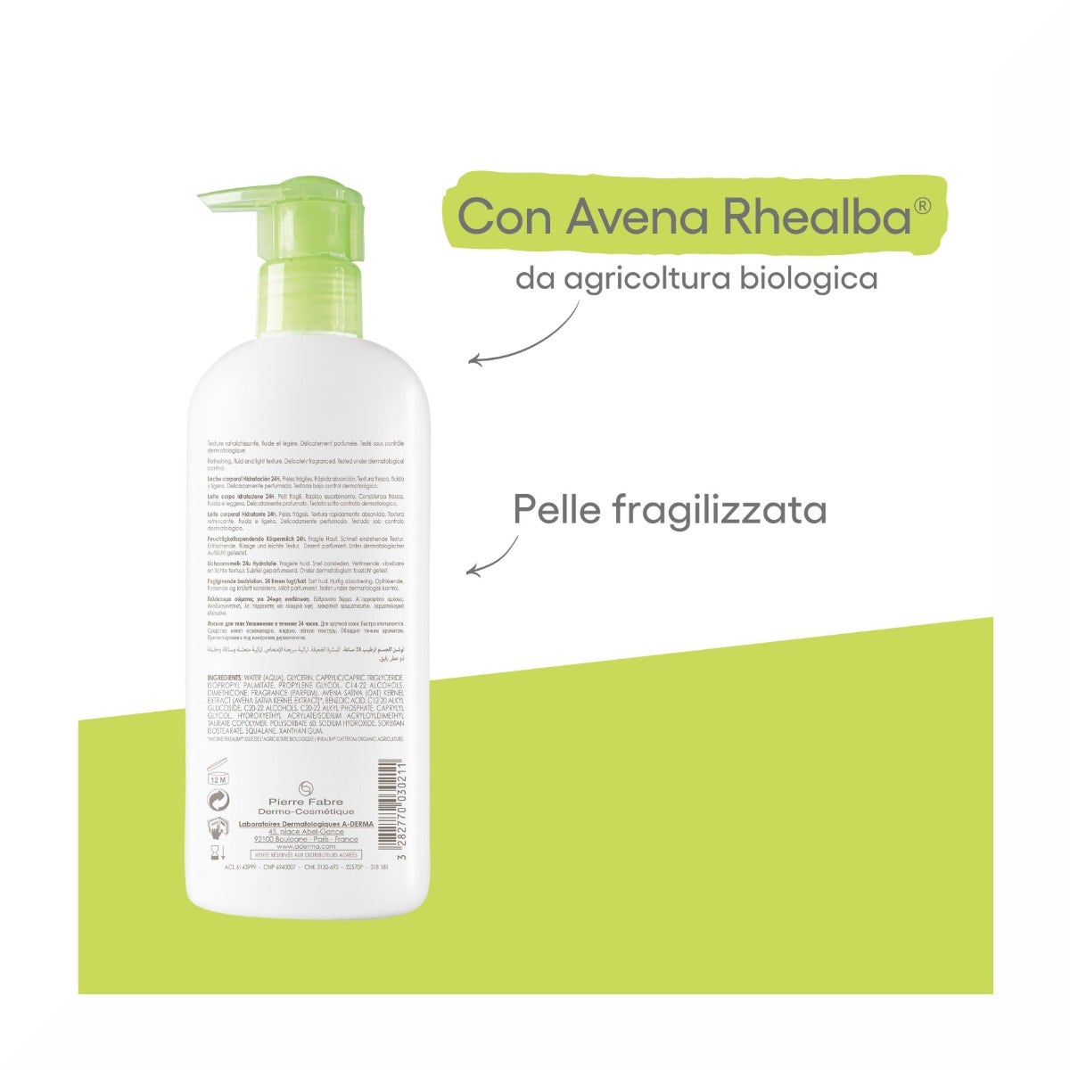A-Derma Les Indispensables Leche Corporal Hidratante 400ml-3