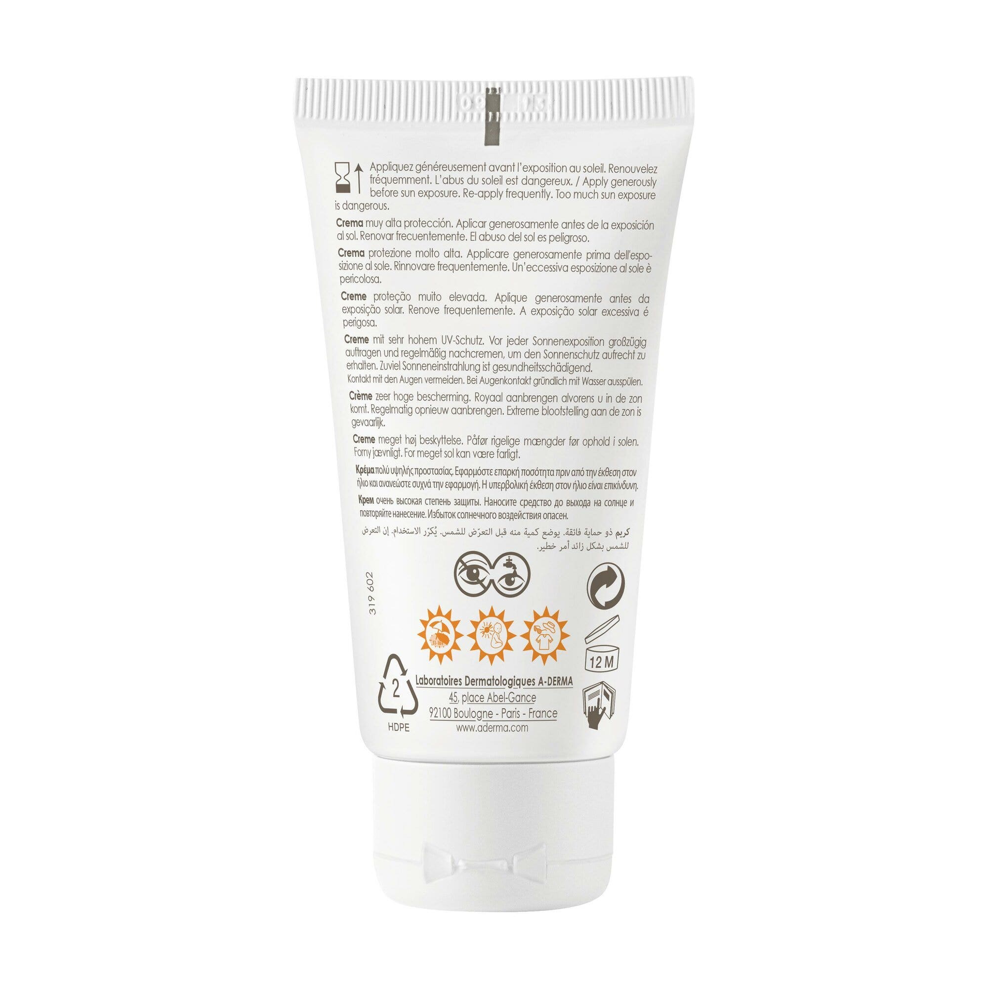 A-Derma Crema Protectora SPF50+ 40ml-4