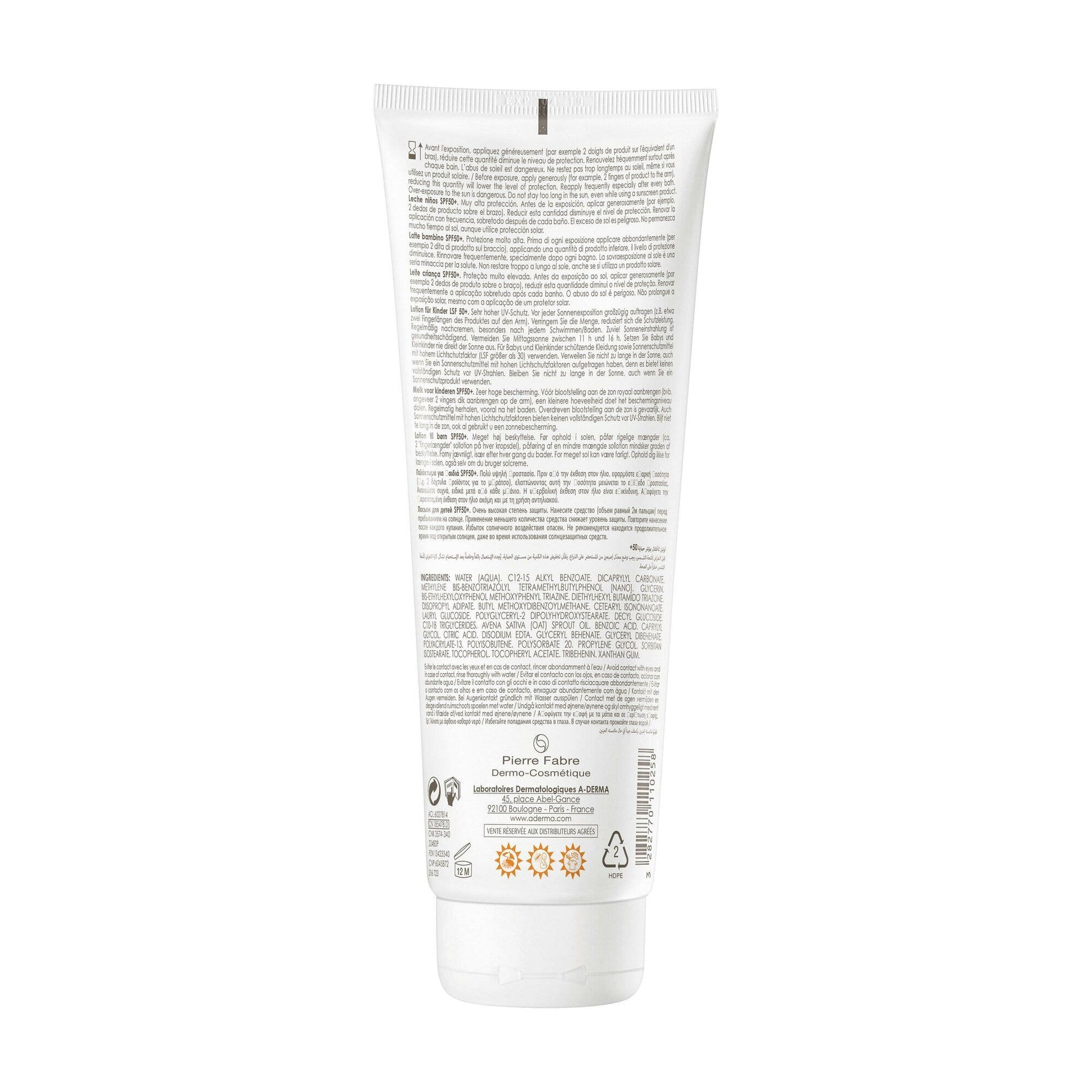 A-Derma Protect Latte Niños Niño SPF50+ 250ml-4