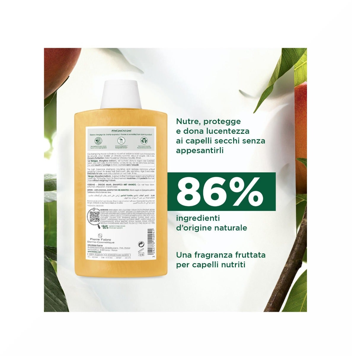 Klorane Champú de Mango 400 ml