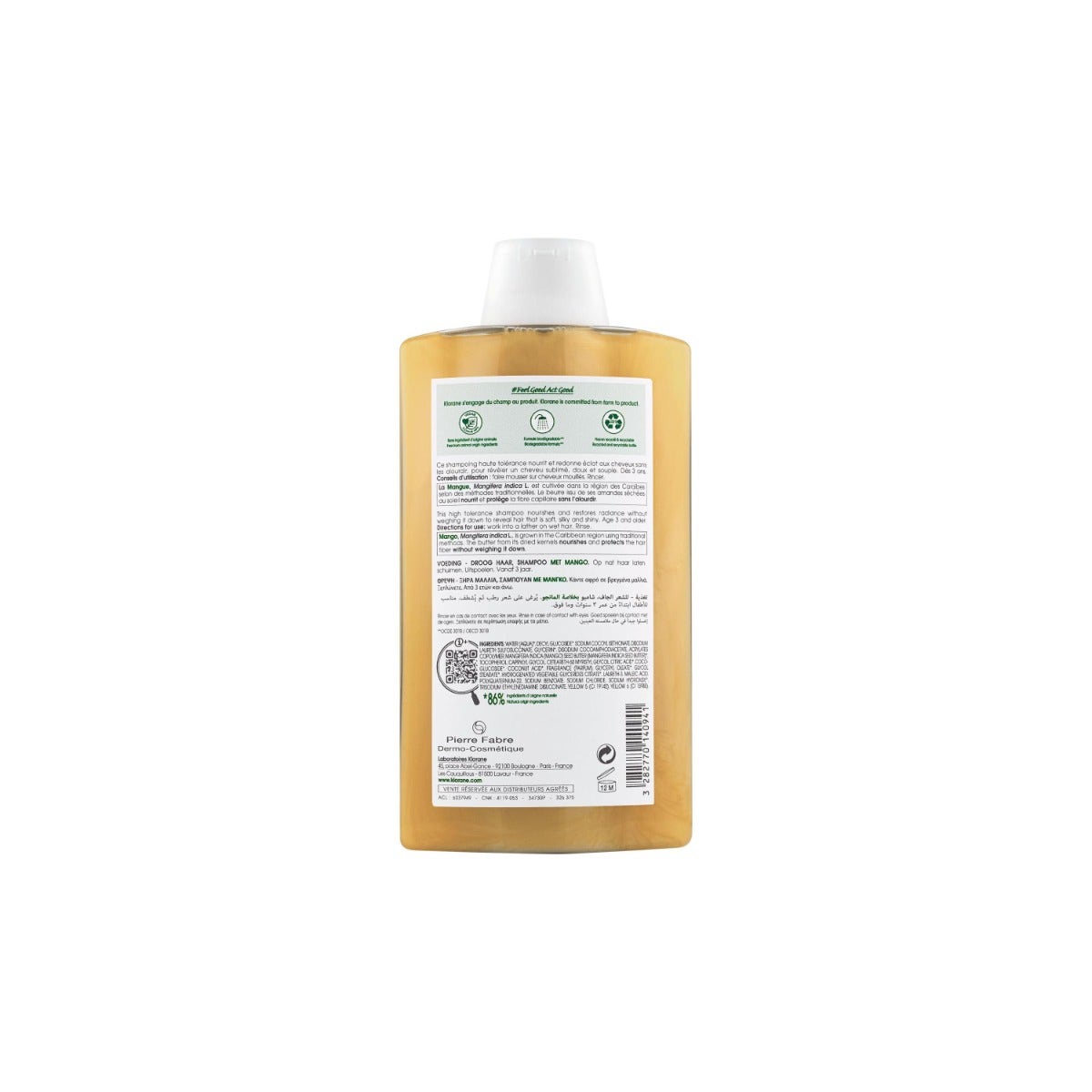 Klorane Champú de Mango 400 ml