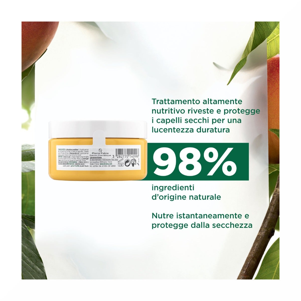 Klorane Maschera Al Mango 150ml