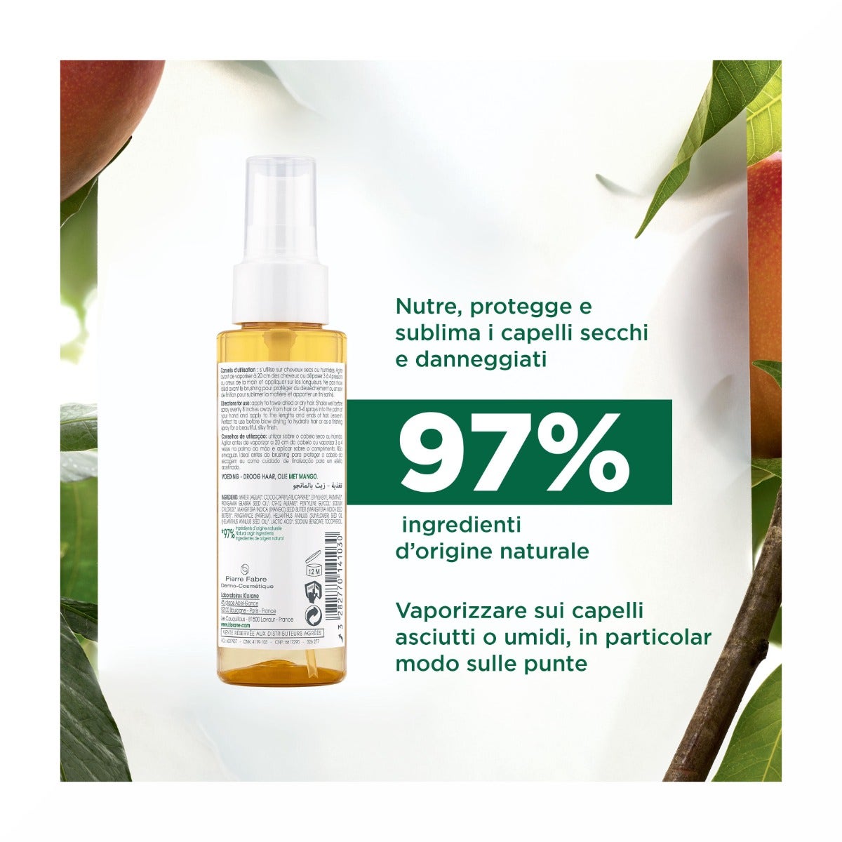Klorane Olio Al Mango 100ml