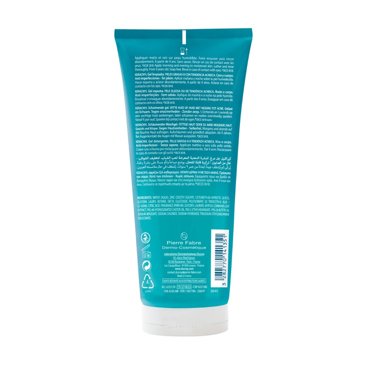 Ducray Keracnyl Gel Detergente Pelle Grassa 200ml