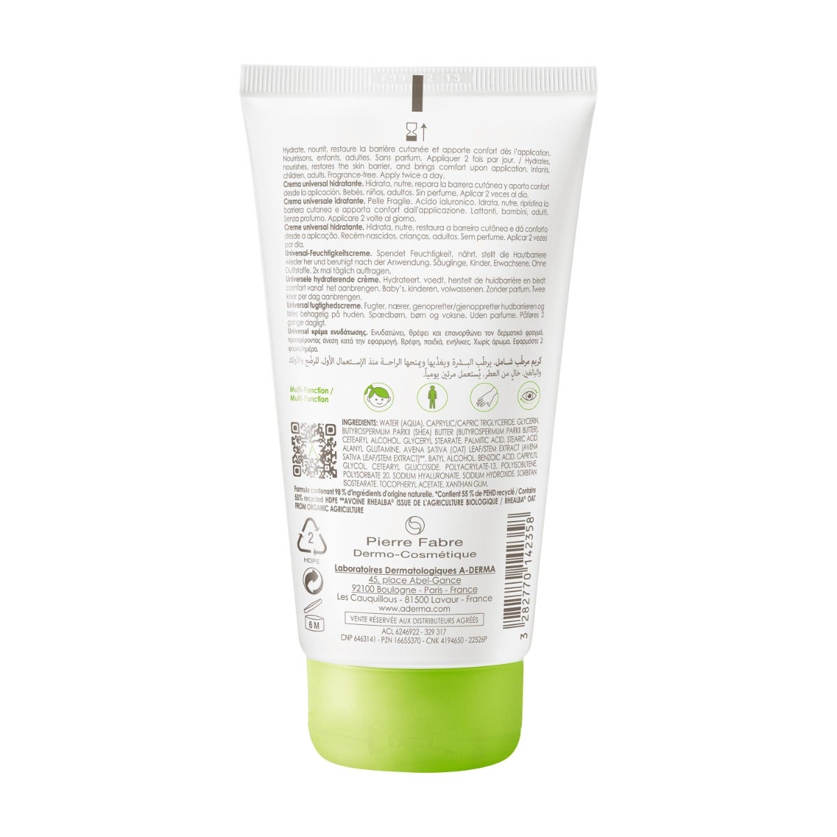 Aderma Les indispensables Crema Universale Idratante Viso/Corpo 150ml