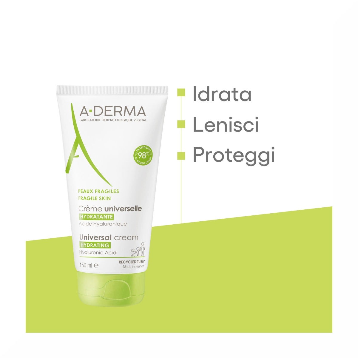 Aderma Les indispensables Crema Universale Idratante Viso/Corpo 150ml