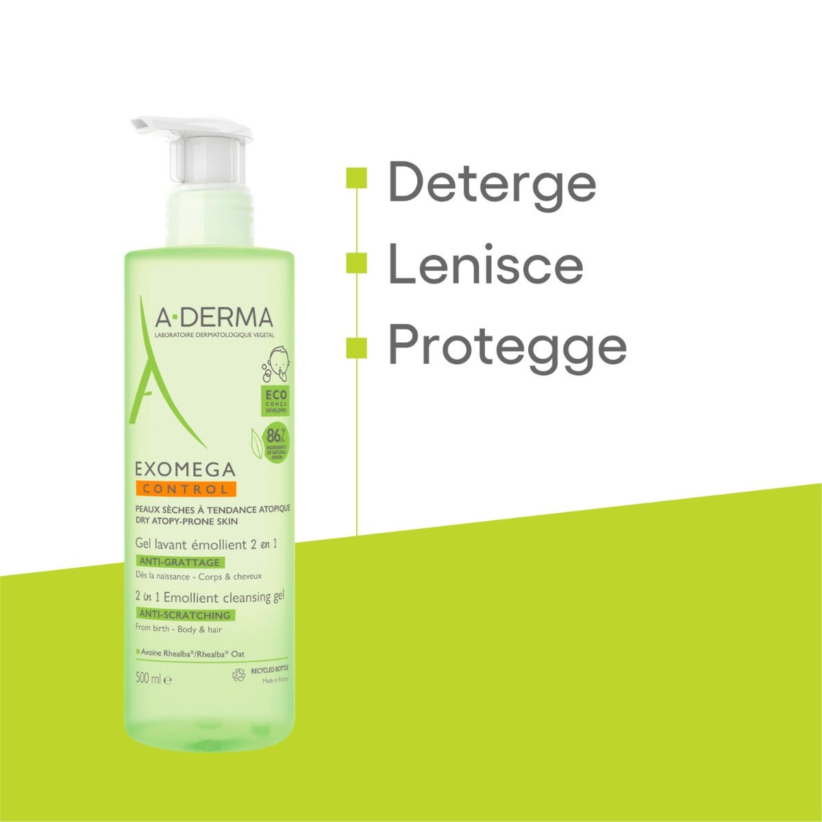 A-Derma Exomega Control Gel Limpiador Emoliente 2 En 1 500ml-5
