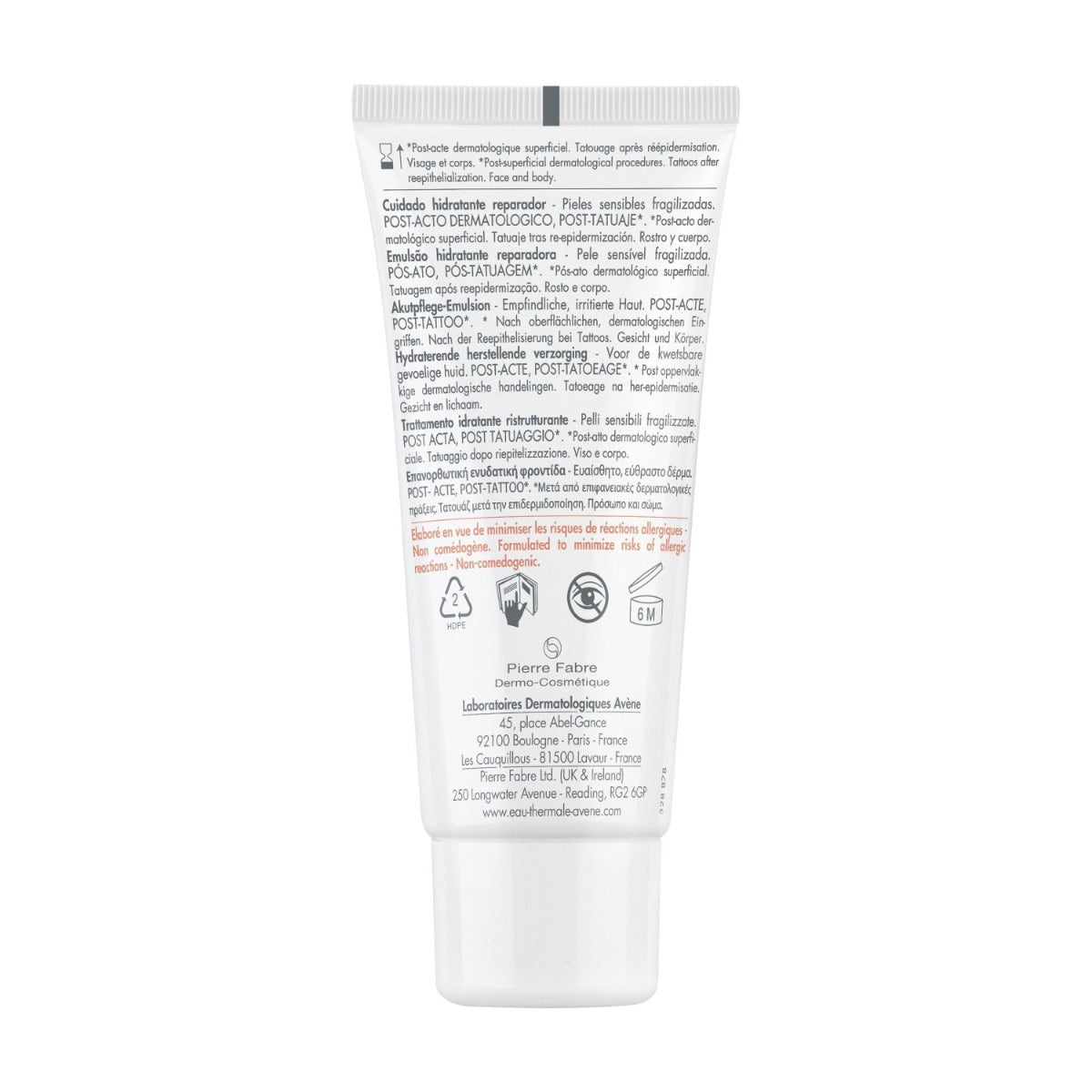 Avene Cicalfate+ Hidratante reestructurante para después de una cirugía o un tatuaje 40 ml
