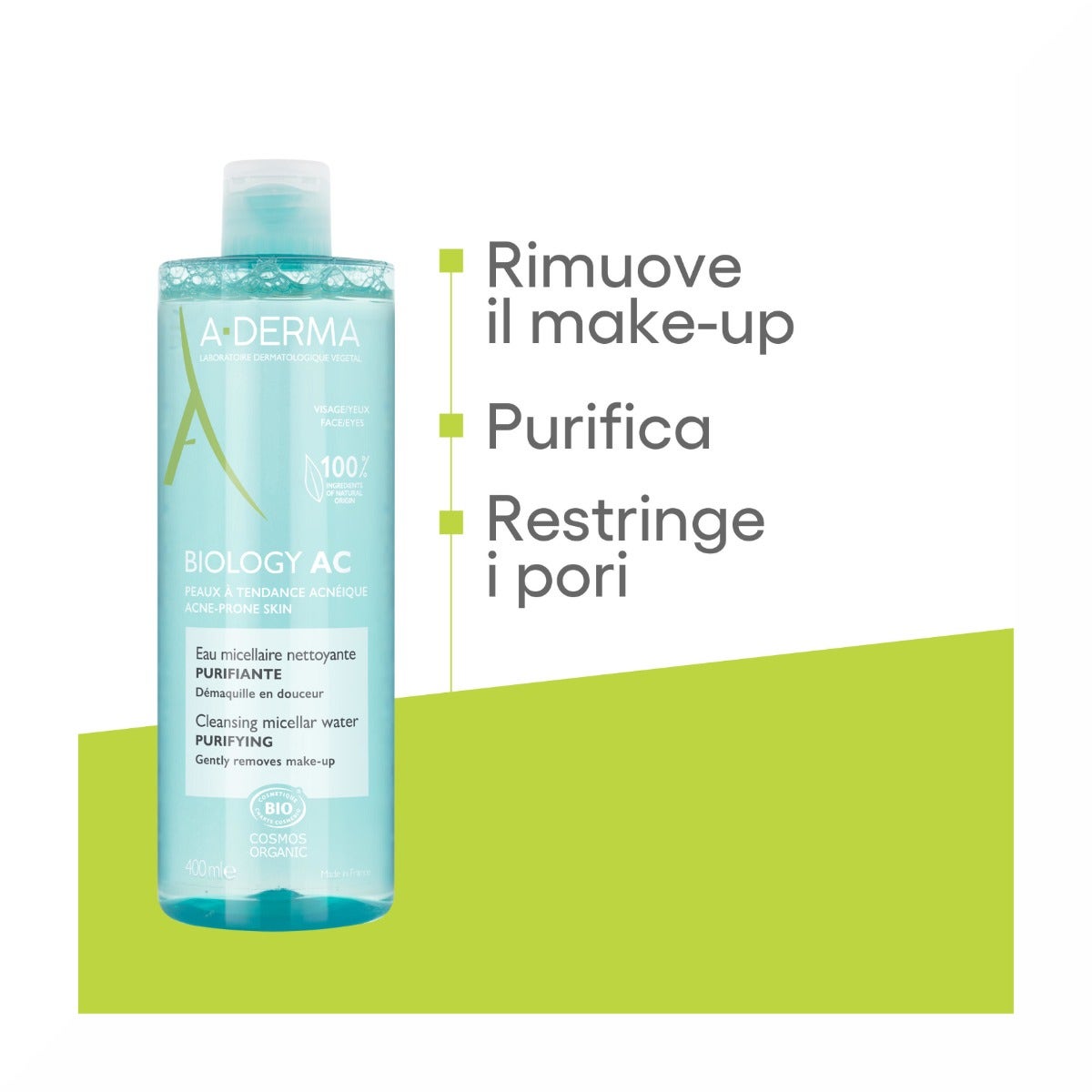 A-Derma Biology Ac Acqua Micellare Detergente Purificante Anti-imperfezioni 400ml