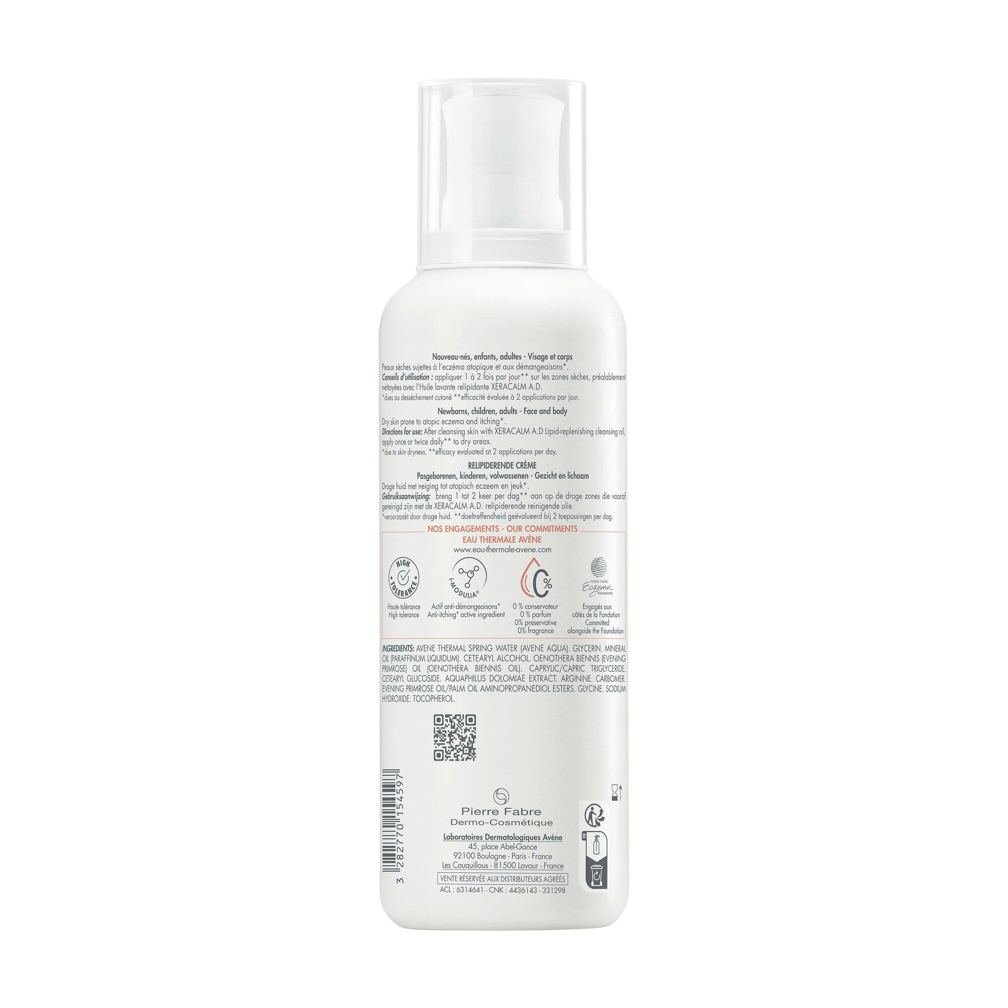 Eau Thermale Avène Xeracalm A.D Crema Liporestitutiva 400ml