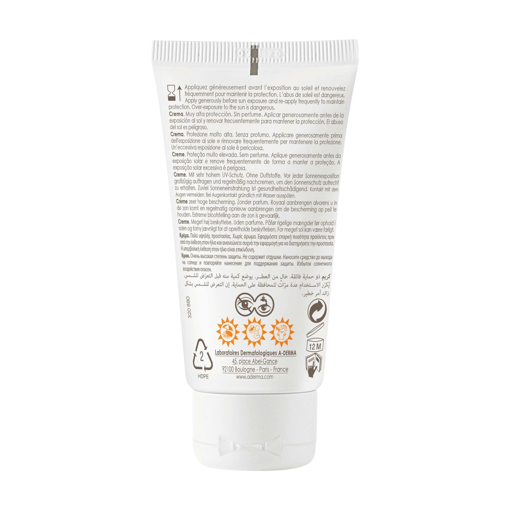 A-Derma Protect Crema Sin Perfume SPF 50+ 40ml-2
