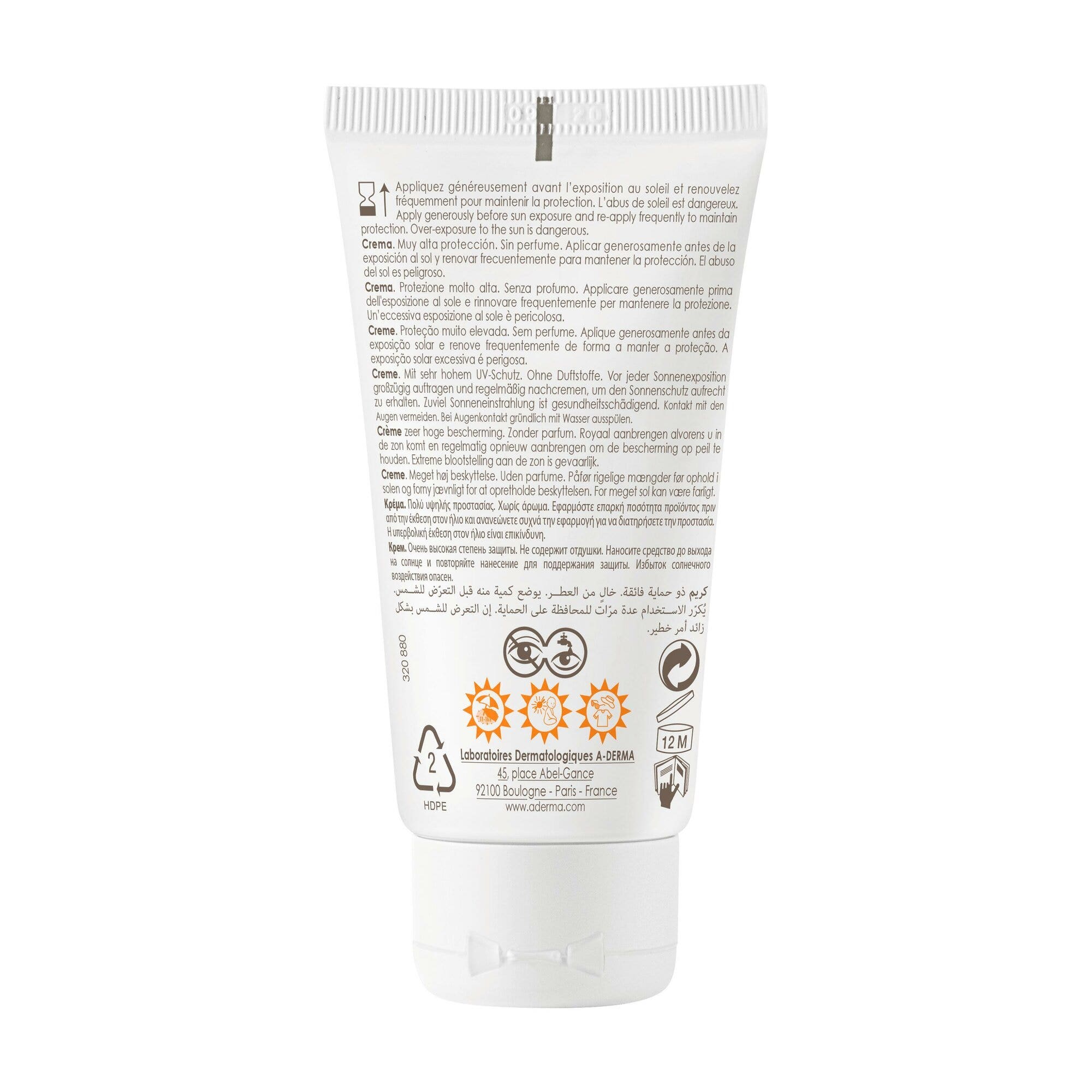A-Derma Protect Crema Sin Perfume SPF 50+ 40ml-2
