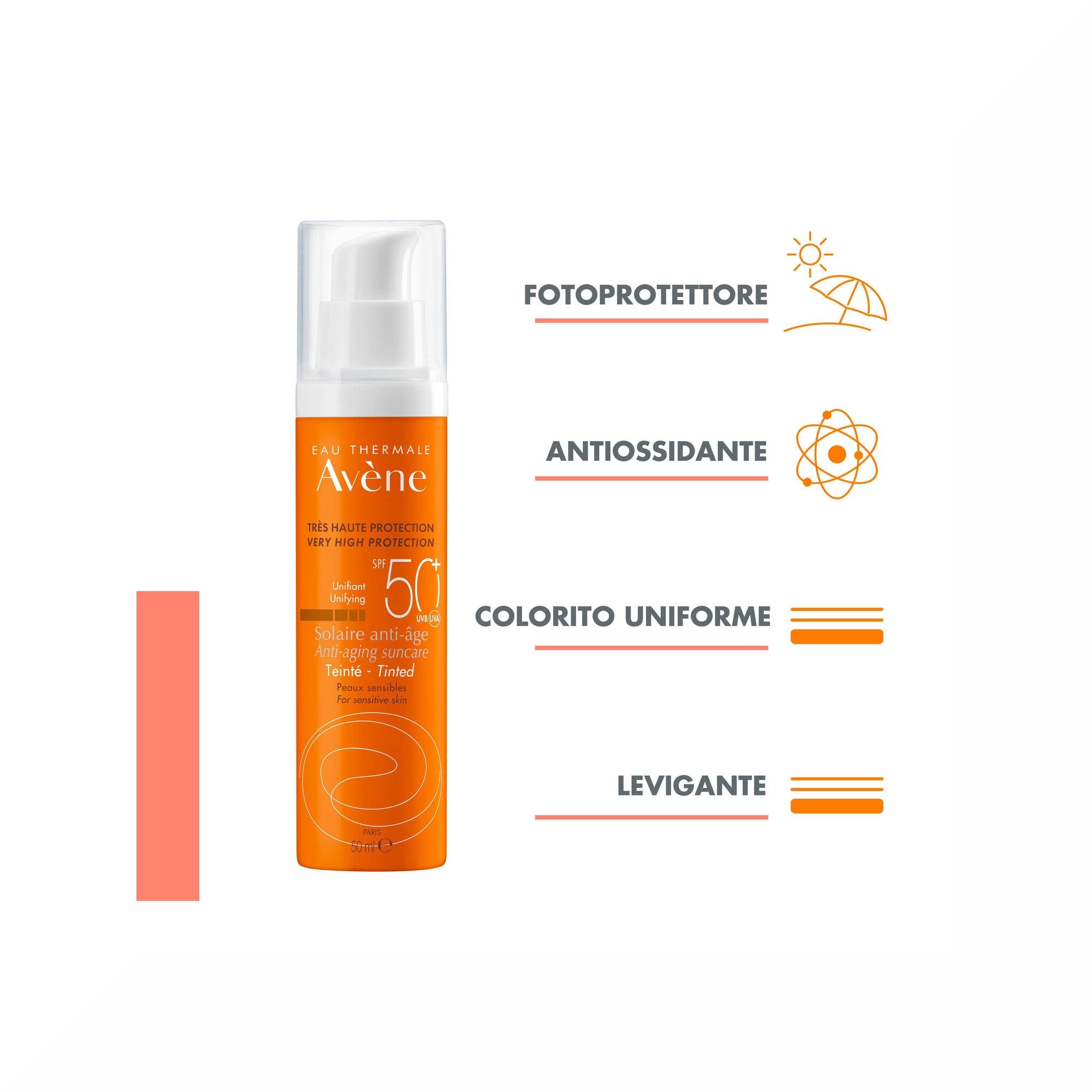Eau Thermale Avene Tratamiento Anti-Edad Rostro Con Color SPF50+ 50ml-5