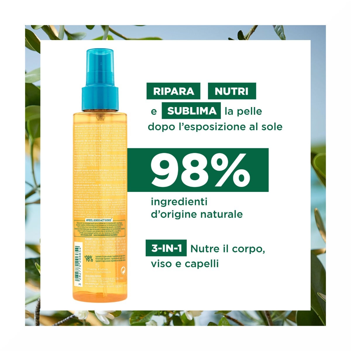 Klorane After Sun Aceite Reestructurante Rostro Y Cuerpo 150ml-3