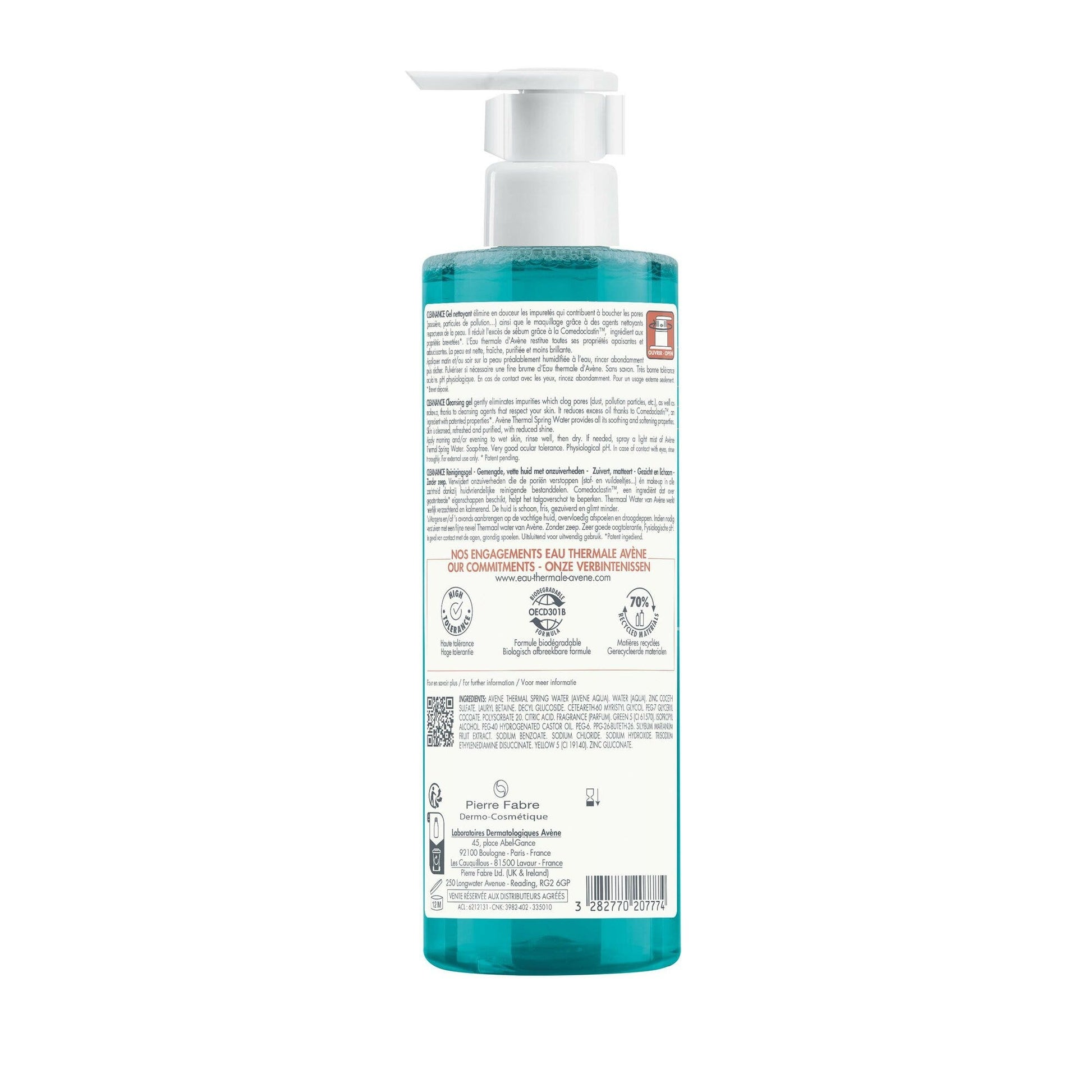 Eau Thermale Avène Cleanance Gel Limpiador Purificante Pieles Grasas Con Imperfecciones 400ml-2