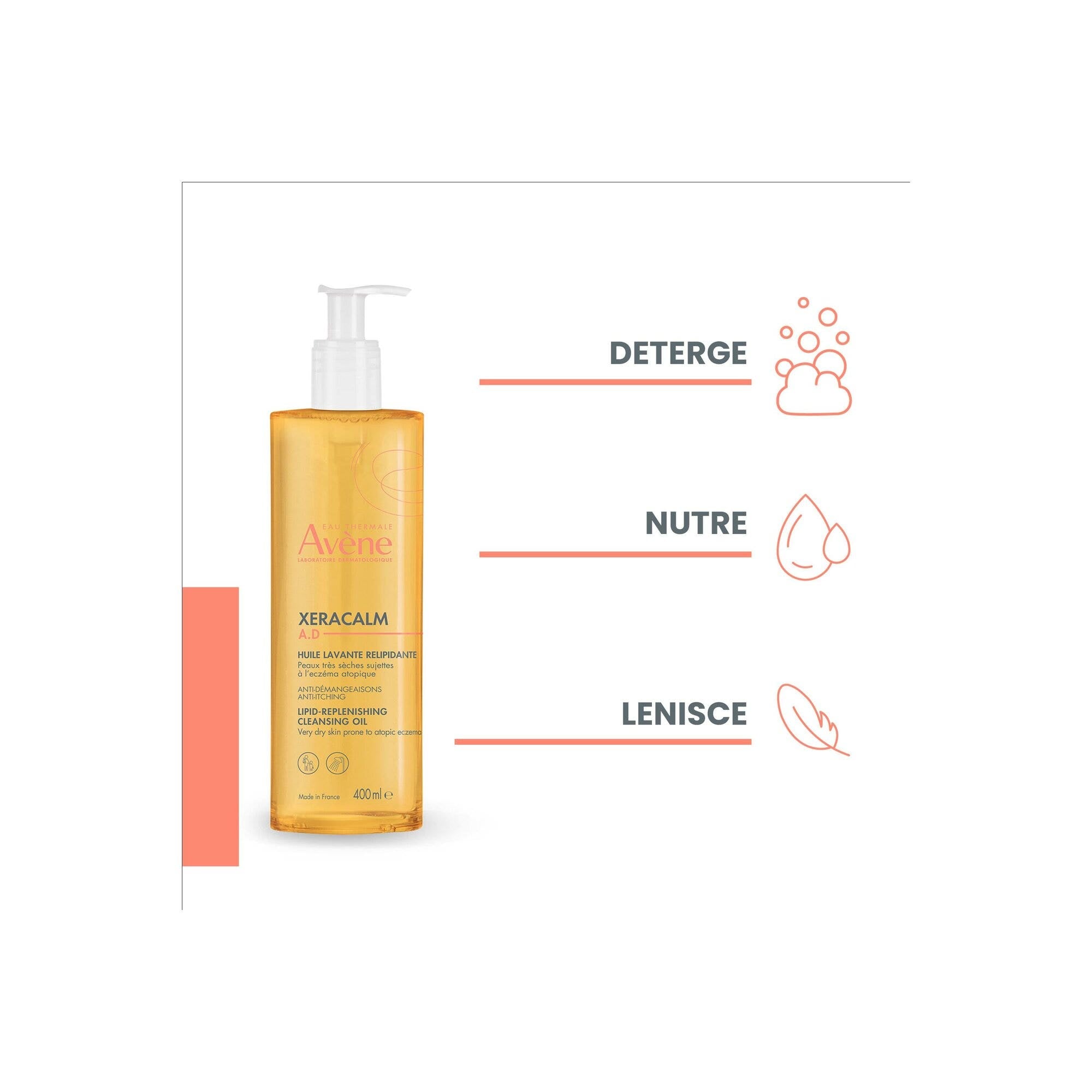 Eau Thermale Avène Xeracalm AD Aceite Limpiador Liporretentor 400 ml