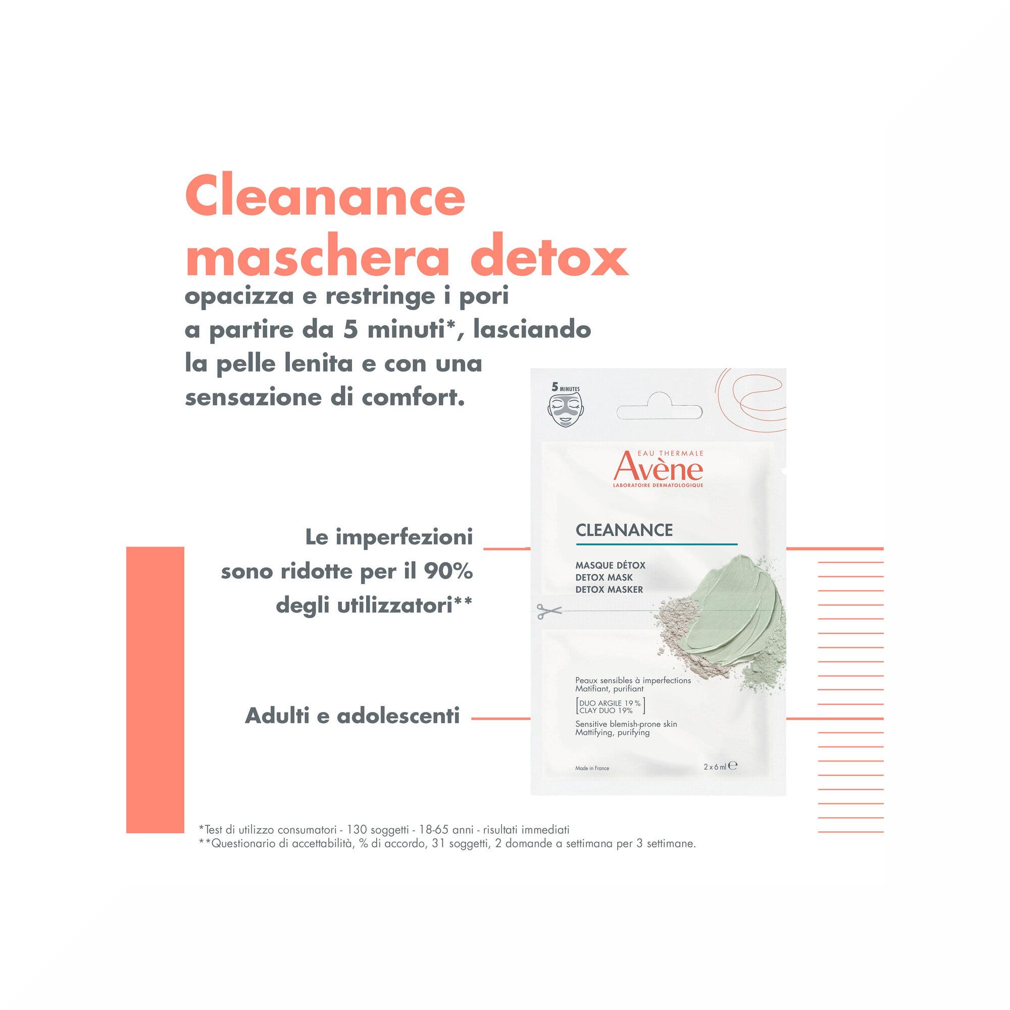 Eau Thermale Avène Cleanance Maschera Detox 2x6ml