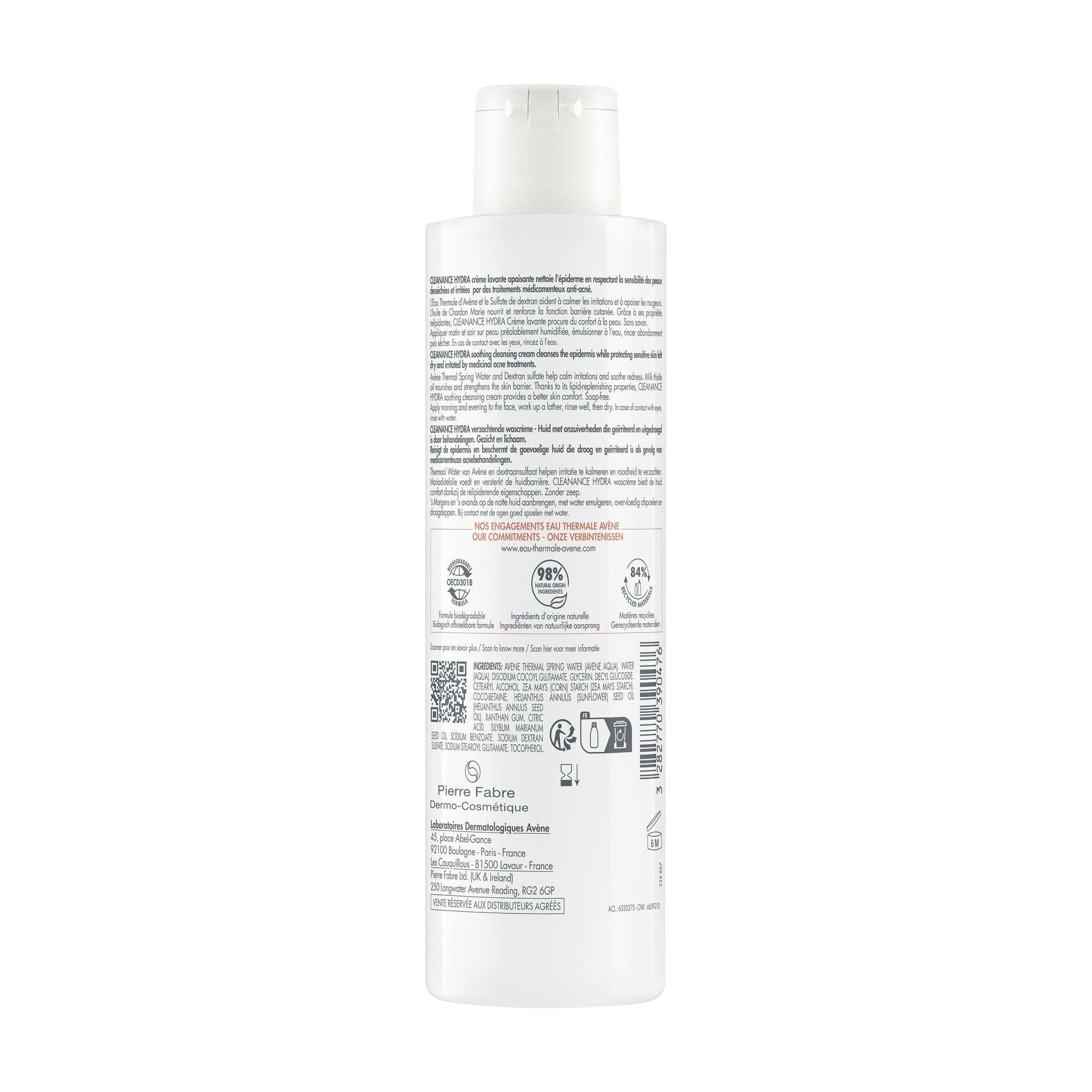 Eau Thermale Avène Cleanance Hydra Crema Detergente Lenitiva 200ml