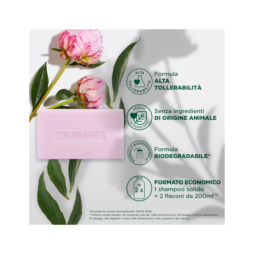 Klorane Shampoo Solido Lenitivo Peonia Bio 80g