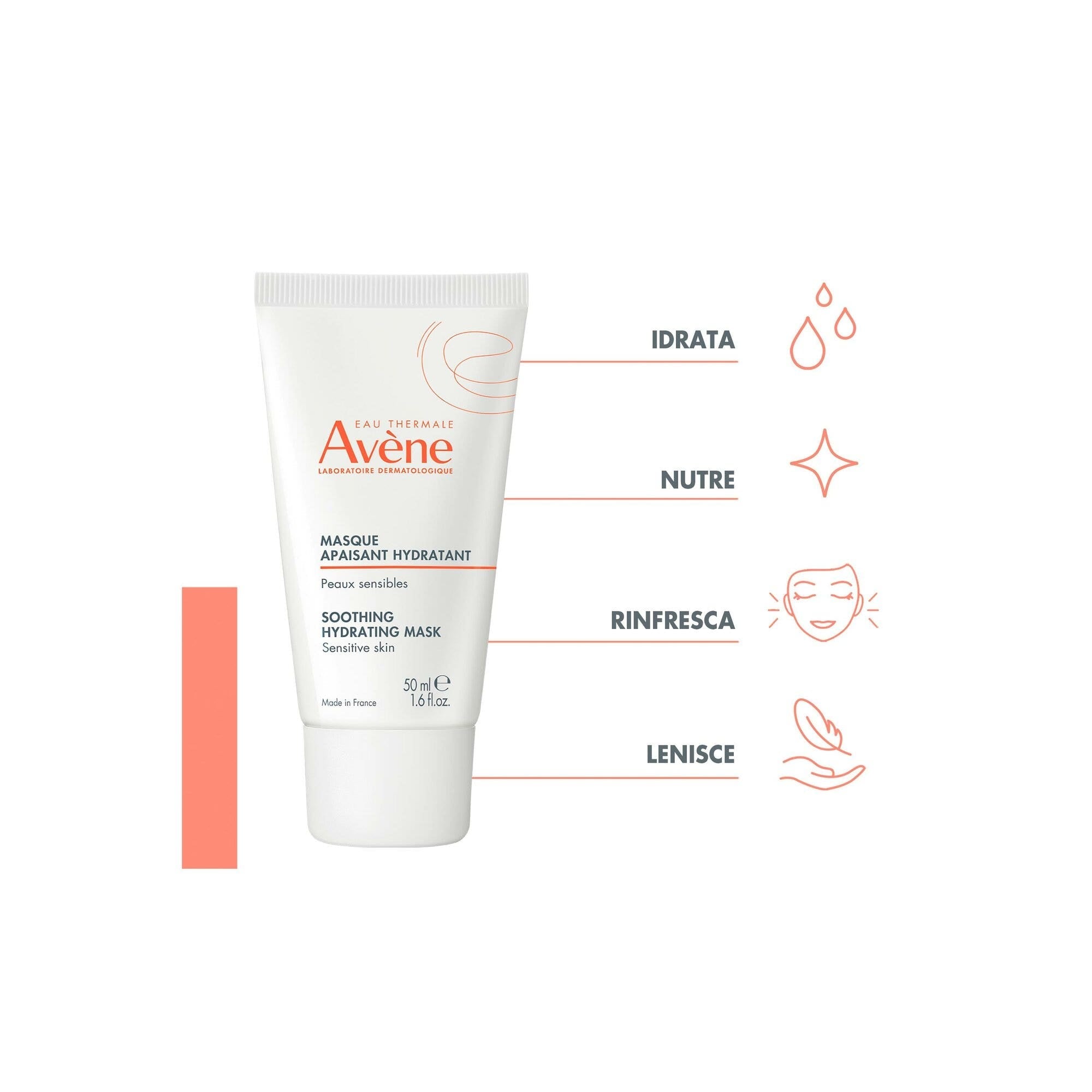 Eau Thermale Avène Les Essentiels Mascarilla Calmante e Hidratante 50 ml