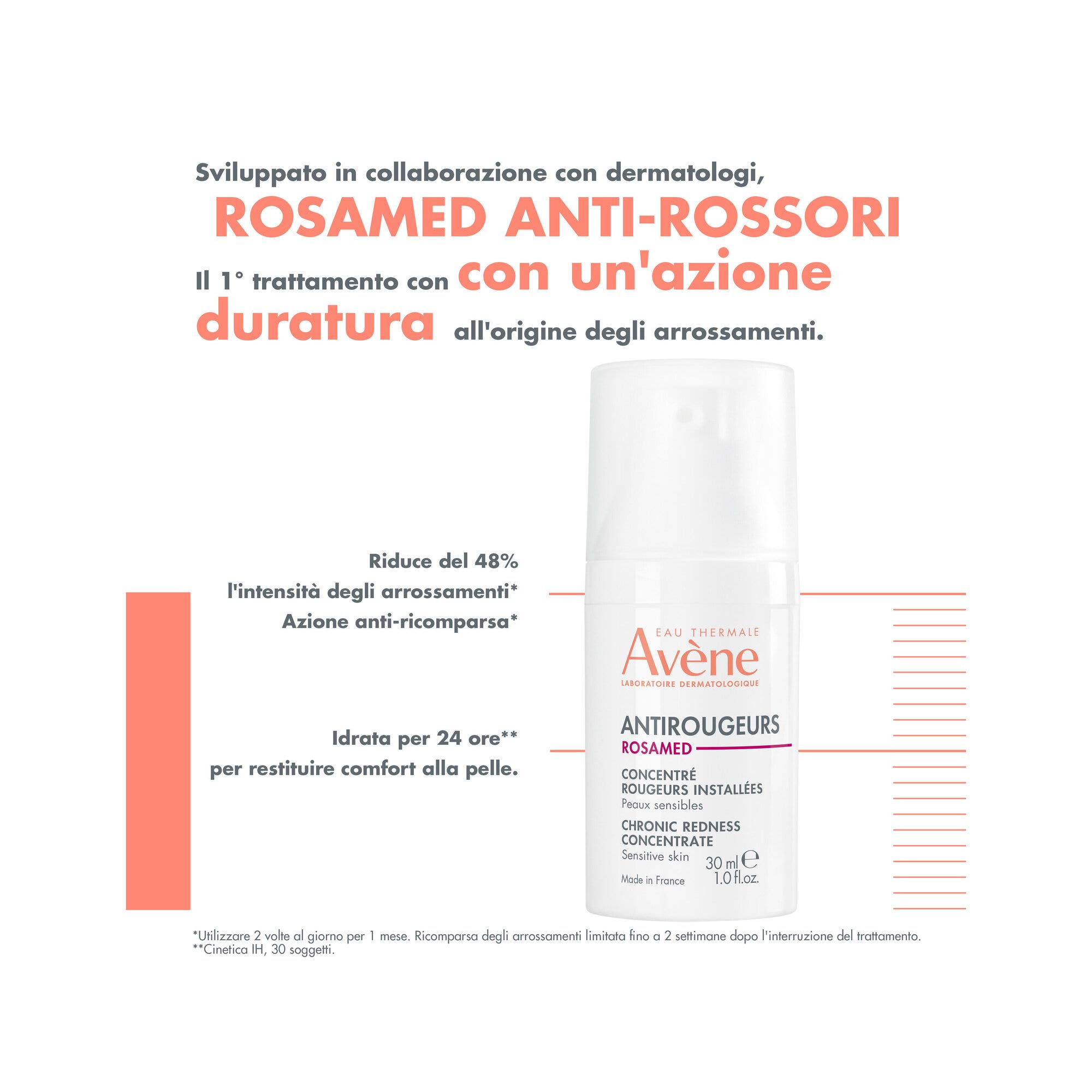 Eau Thermale Avène Antirougeurs Rosamed Concentrado para rojeces persistentes en piel sensible 30 ml
