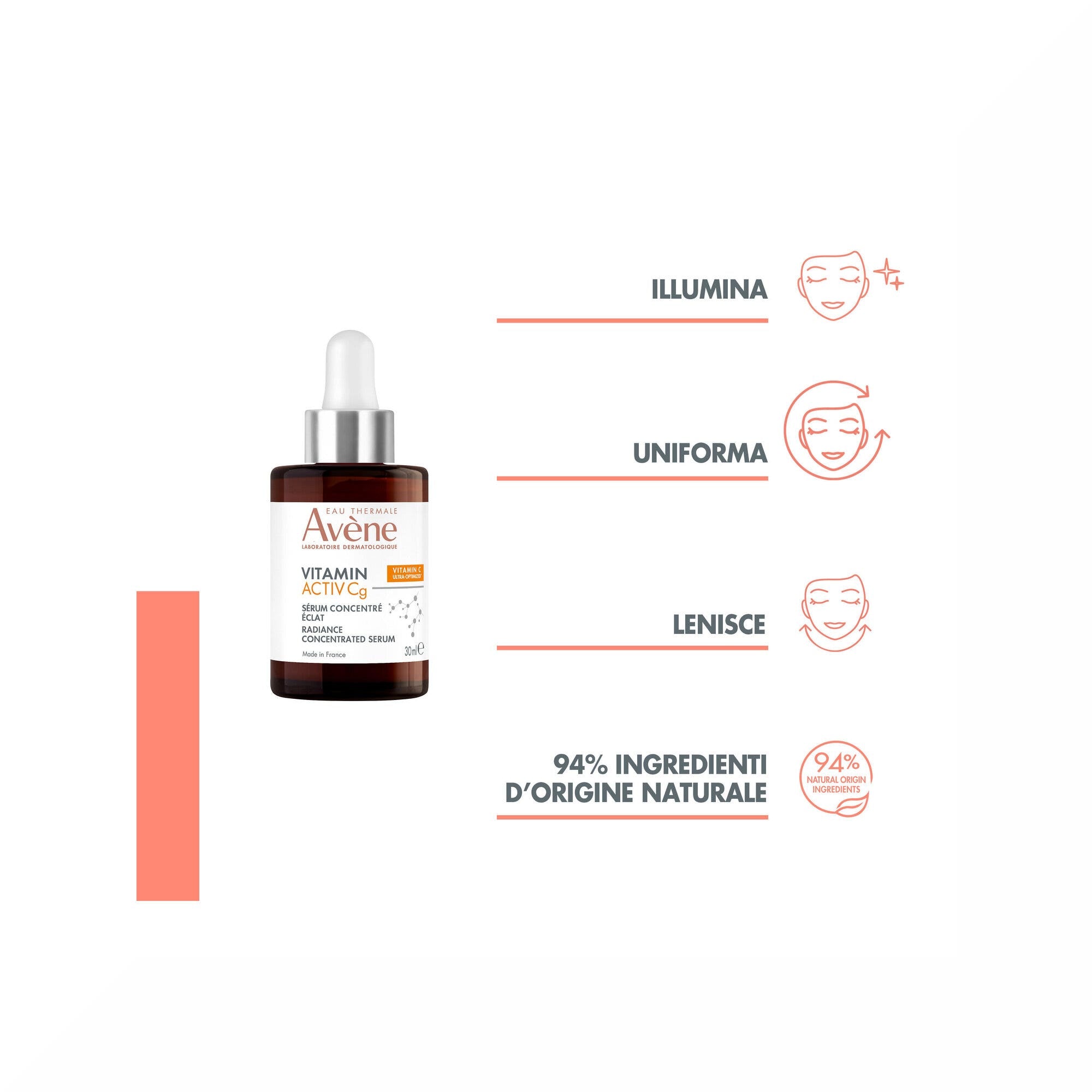 Eau Thermale Avène Vitamin Activ Cg Siero Correttore Luminosità Anti-Età 30ml