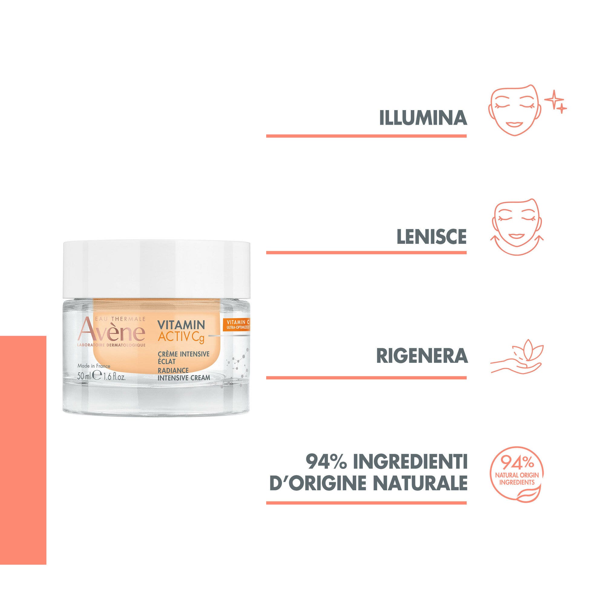 Eau Thermale Avène Vitamin Activ Cg Crema intensiva iluminadora antiedad 50 ml