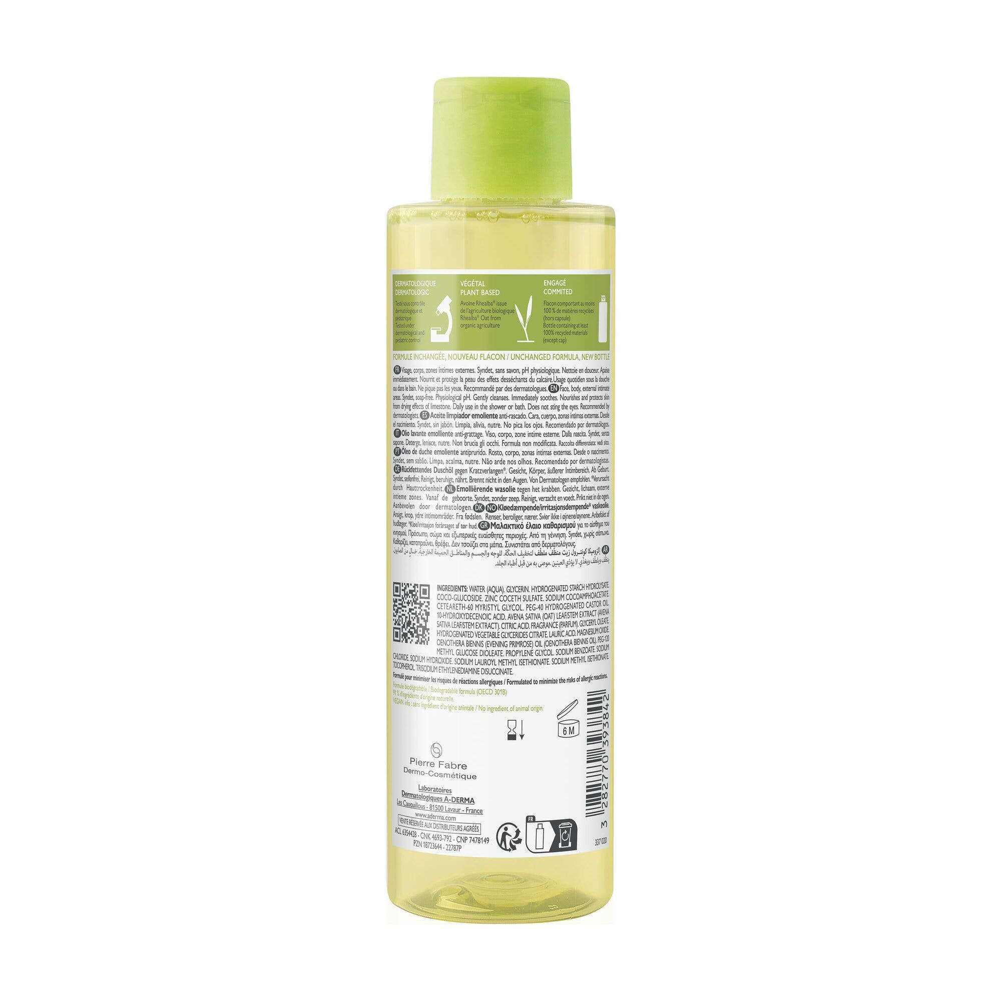 A-Derma Exomega Control Aceite Limpiador Emoliente 200 ml
