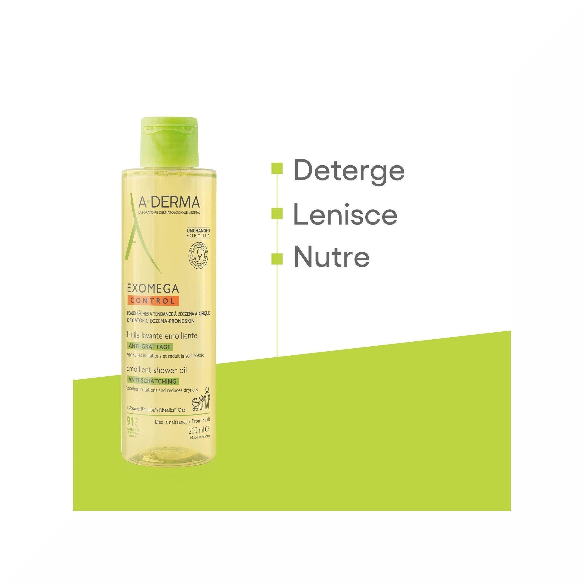 A-Derma Exomega Control Aceite Limpiador Emoliente 200 ml