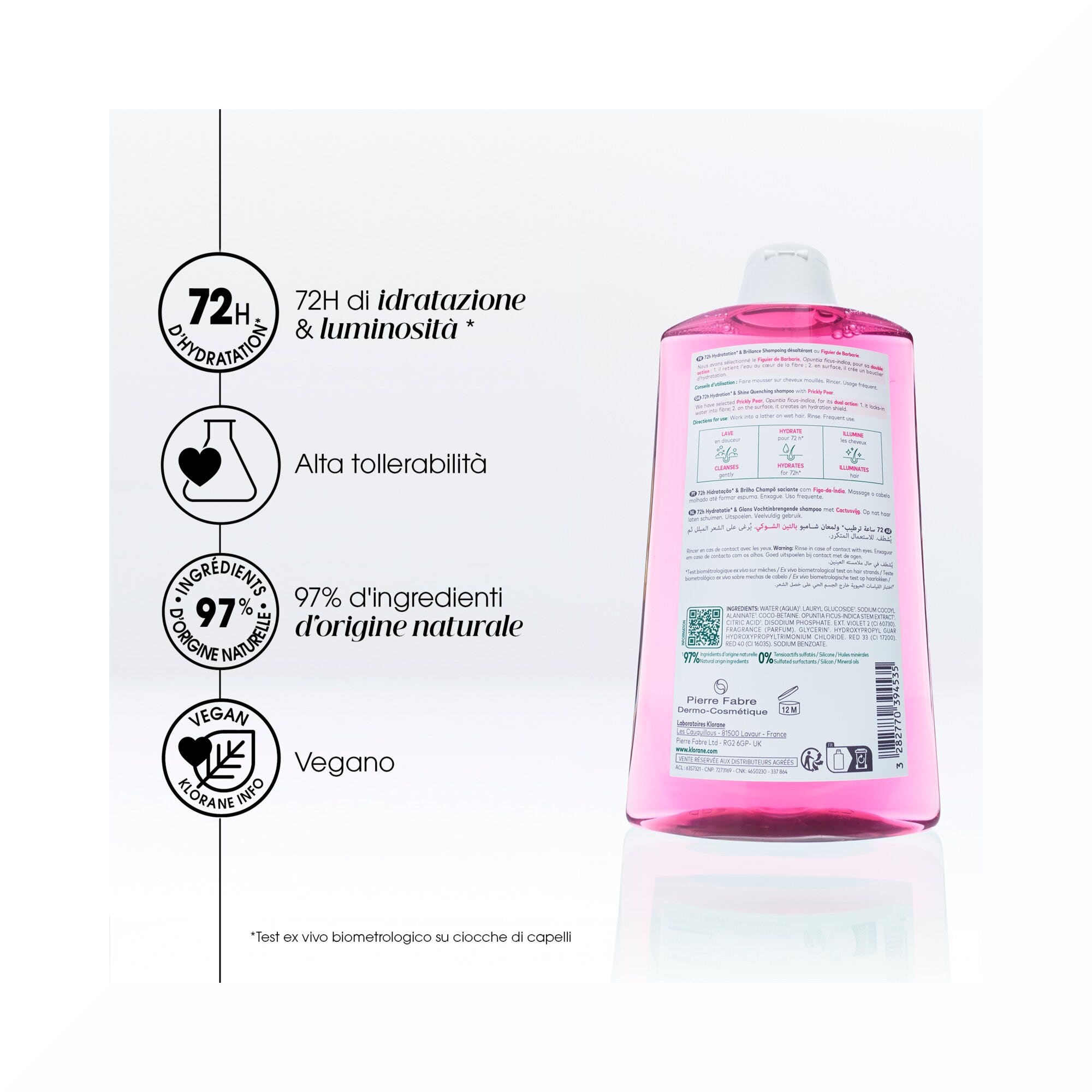 Klorane Shampoo Idratante Illuminante Fico d’India 200ml