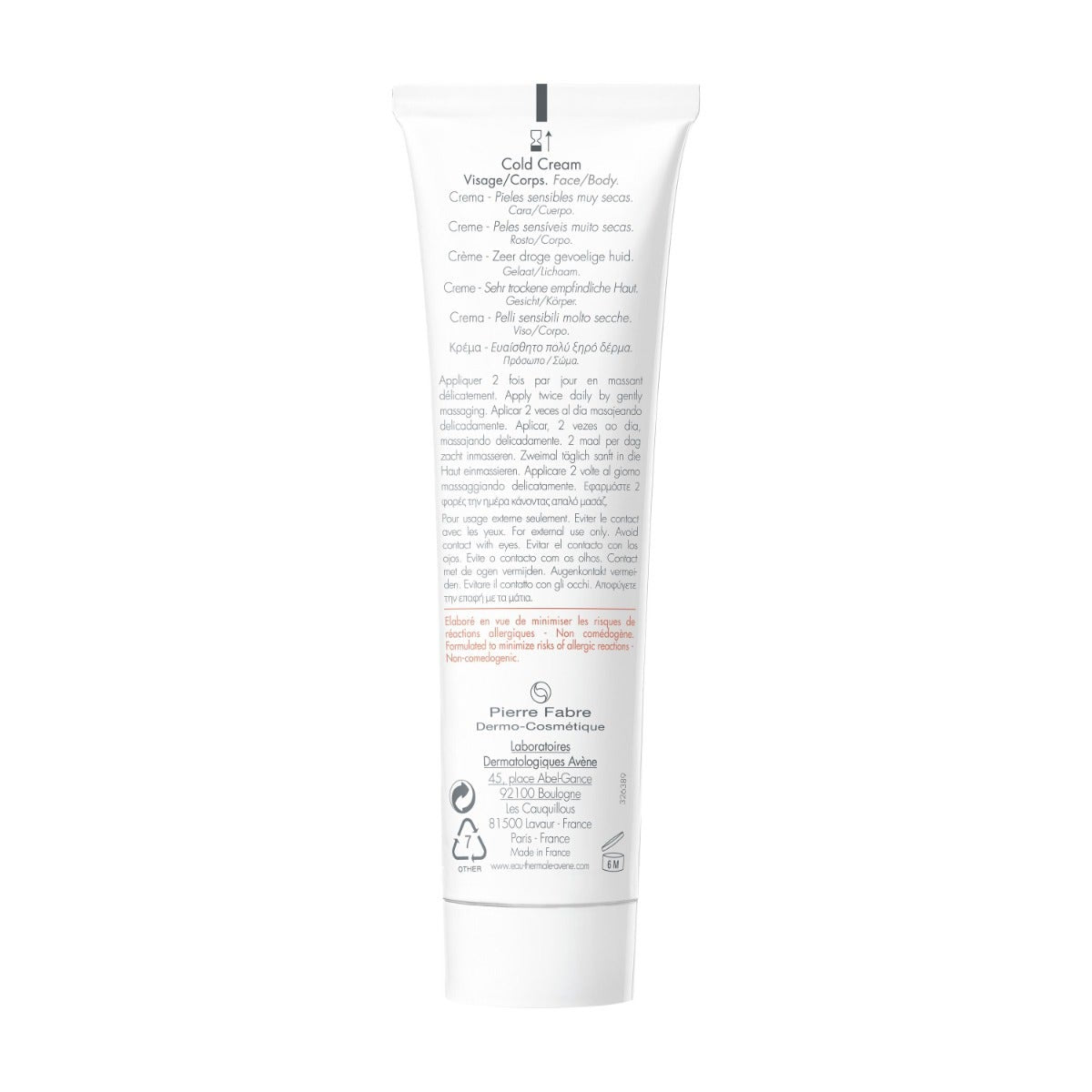 Avene Cold Cream Crema Rostro 100ml-4