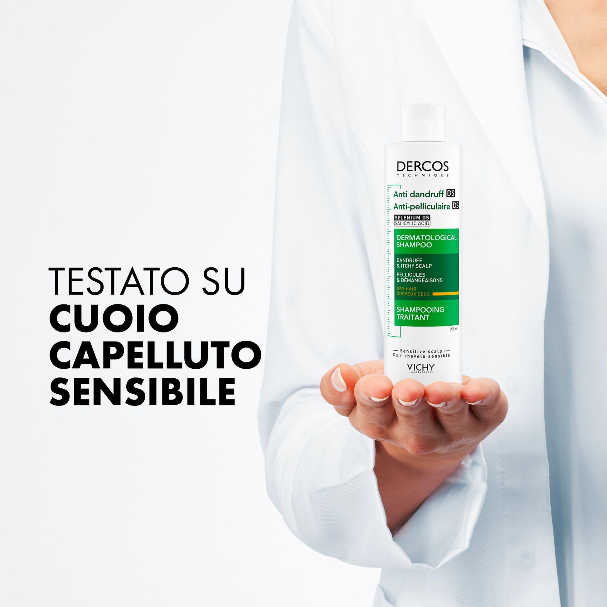 Vichy Dercos Champú Anticaspa Cabello Seco 200ml-12