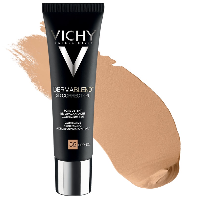 Vichy Dermablend 3D Base De Maquillaje Para Pieles Grasas Con Imperfecciones Tonos 55 30ml-2