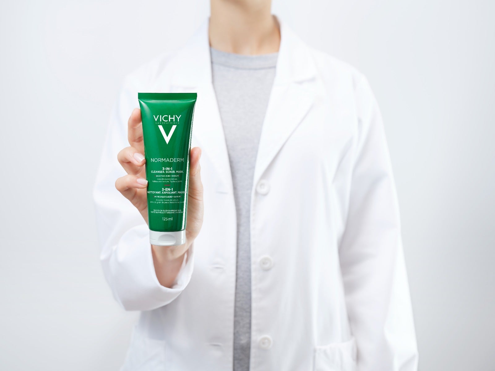 Vichy Normaderm 3 en 1 Exfoliante + Crema Limpiadora + Mascarilla 125 ml-8